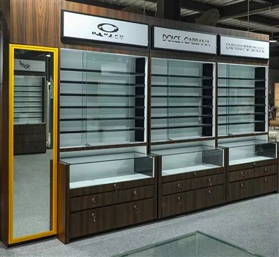 Kính tùy chỉnh kính hiển thị trang trí cửa hàng