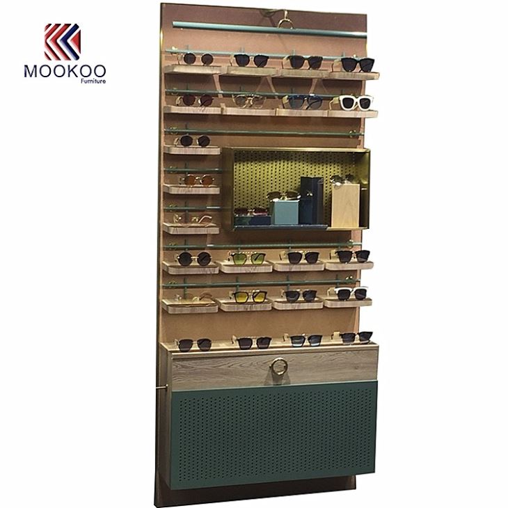 Nhà máy thương hiệu Thiết kế tốt nhất Chất lượng cao Kính mắt Slatwall Hiển thị đứng để bán
