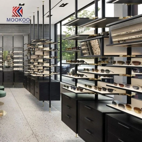 Kính mát hiện đại Cửa hàng Thiết kế nội thất Khung gỗ