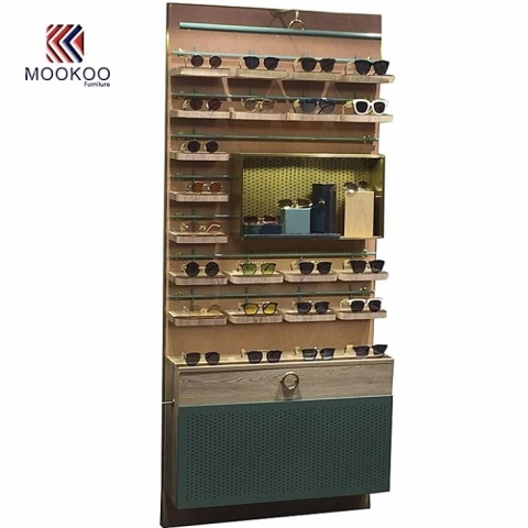 Nhà máy thương hiệu Thiết kế tốt nhất Chất lượng cao Kính mắt Slatwall Hiển thị đứng để bán