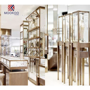 Thiết kế trang sức kính đứng Tủ thiết kế cho cửa hàng trang sức