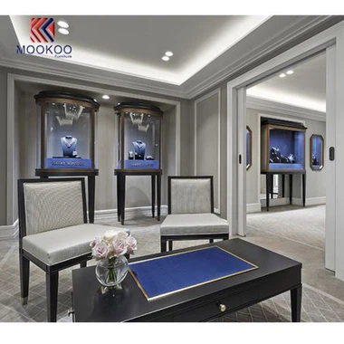 Luxury Wholesale cửa hàng bán lẻ trang sức trưng bày thiết kế Showcase