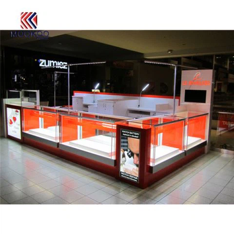 Đồ trang sức đẹp Kiosk Kính cường lực Cửa hàng trang sức Nội thất